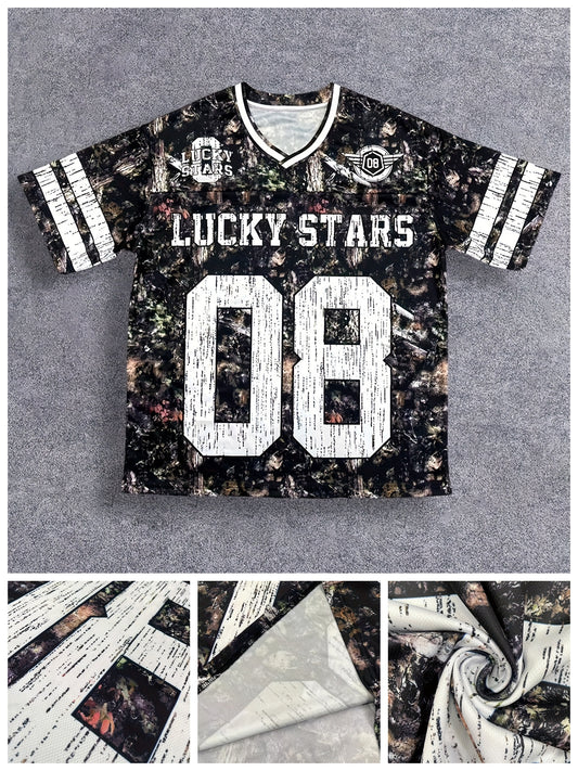 Breathable Full Print Camouflage Real Tree Oversized Outdoor Street Football Jersey Vintage Men Women Sports Retro Football Basketball Mesh Loose For Unisex