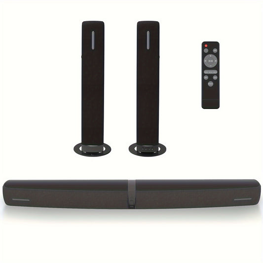 70W Sound Bars for TV, ARC/Optical/AUX Connection, 2 in 1 Separable Soundbar for TV, Wired & Wireless Soundbar with Auto Volume Boost