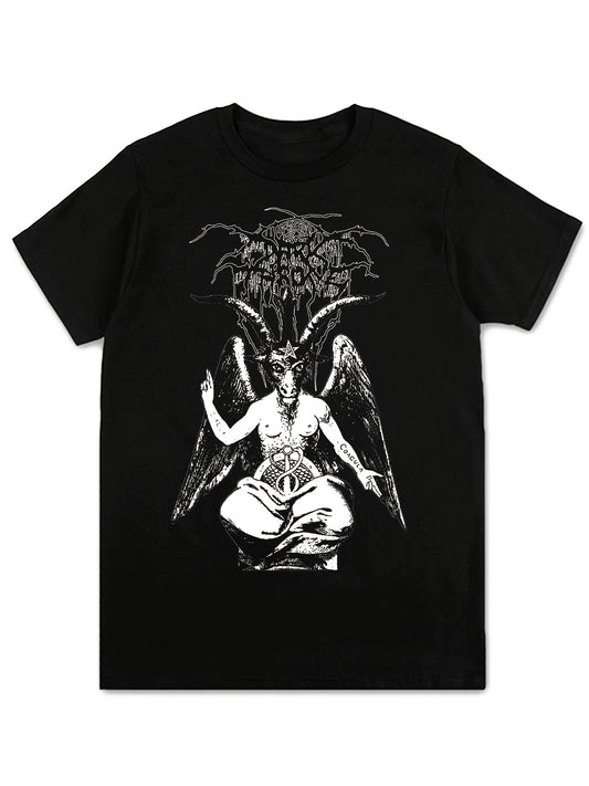 1pc Vintage Metal Band Angel Wings Print T-Shirt - 100% Cotton, Crew Neck, Short Sleeve, Unisex Graphic Tee for Spring/Summer/Fall