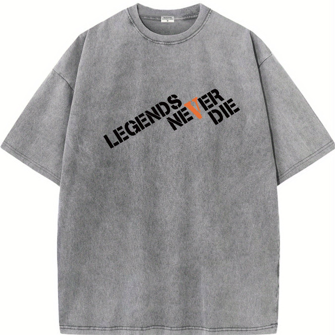 Legends Never Die, Bold Typography versatile and stylish, heavyweight pure cotton leisure sportswear