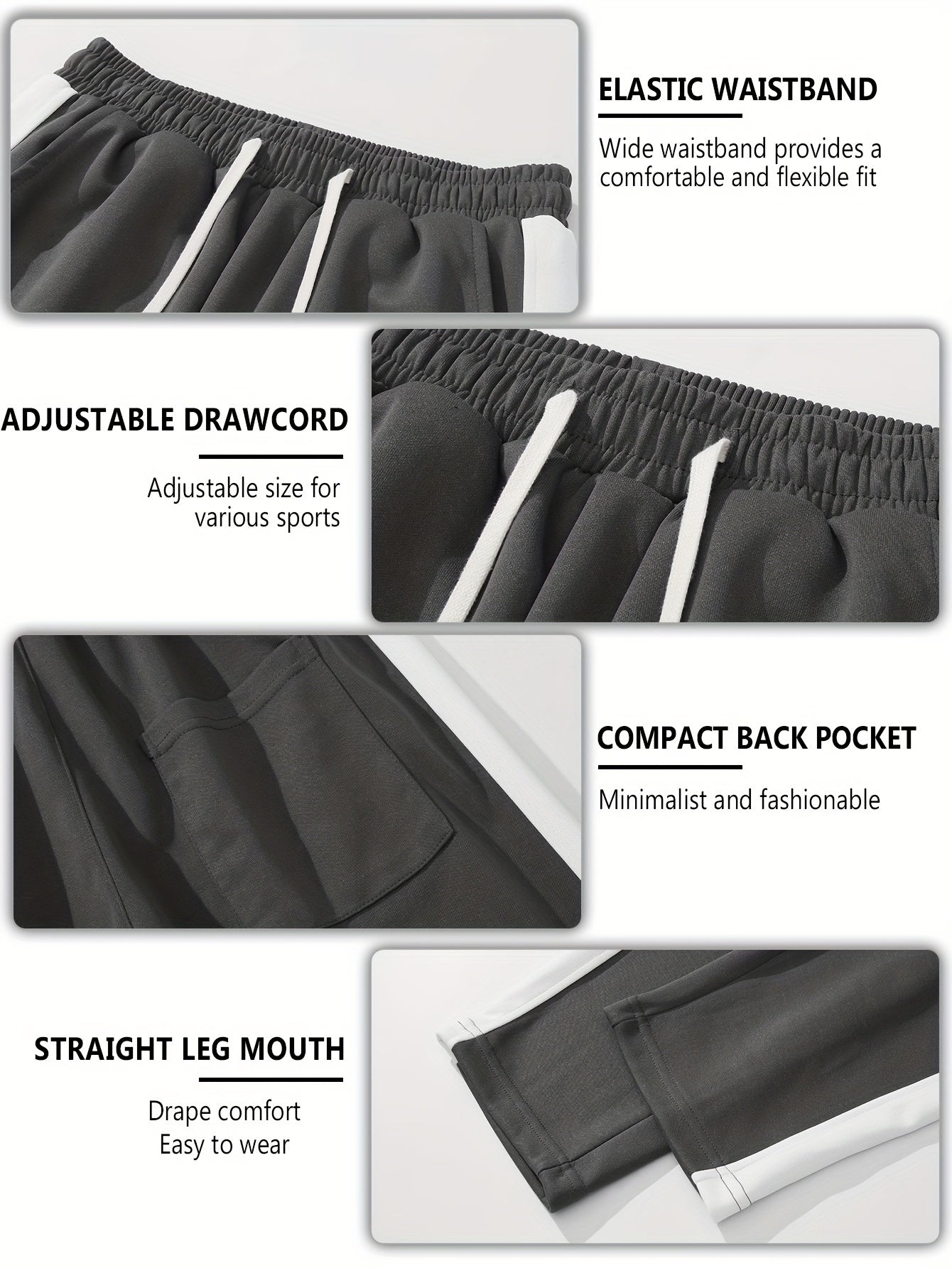 Men's spring, summer and autumn sports and fitness loose and versatile casual pants