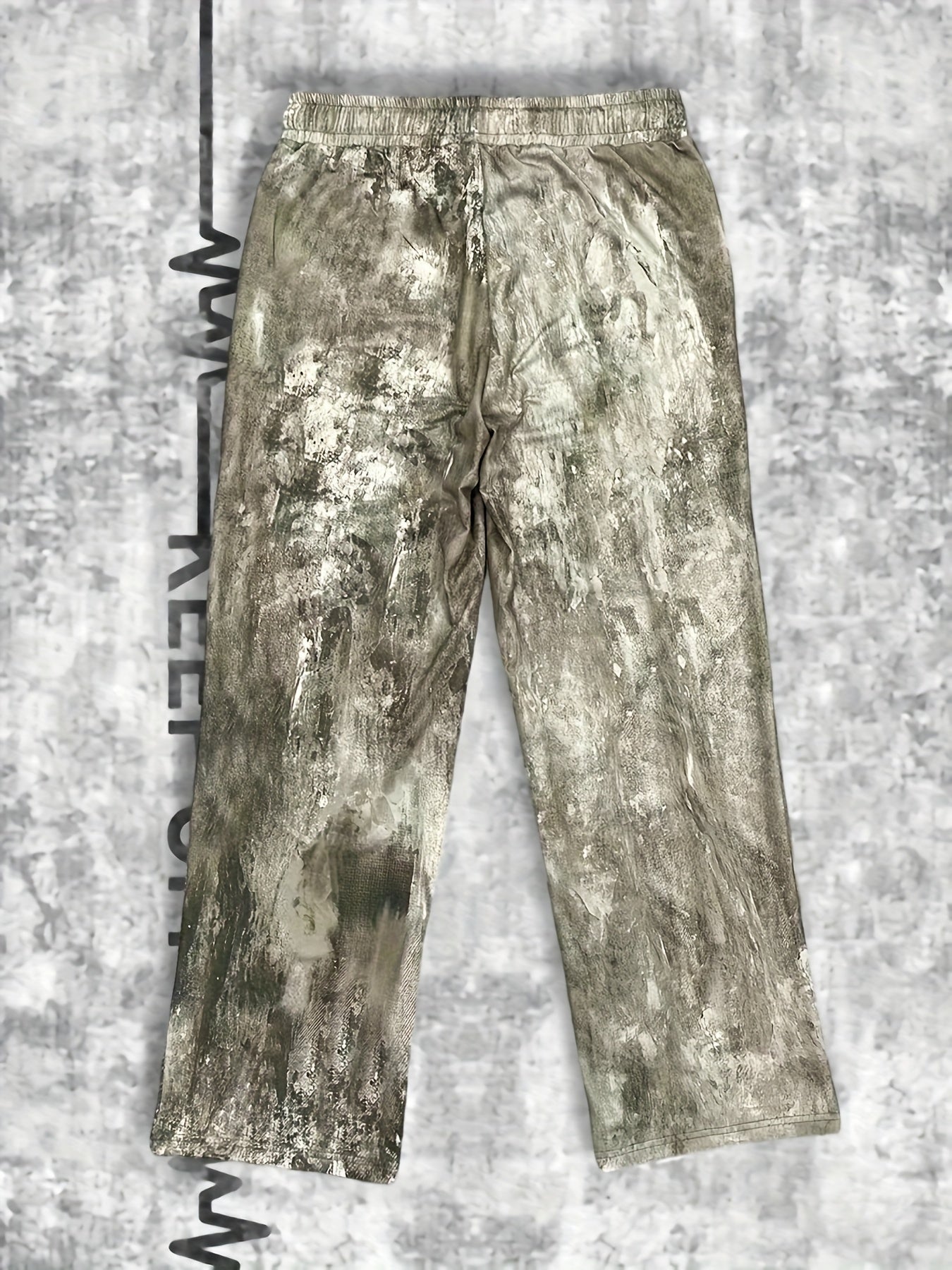 Tie-Dye Joggers with Cross Letter Print - Oversized, Loose Fit, French Terry Fabric Sweatpants for Men & Women, Machine Washable