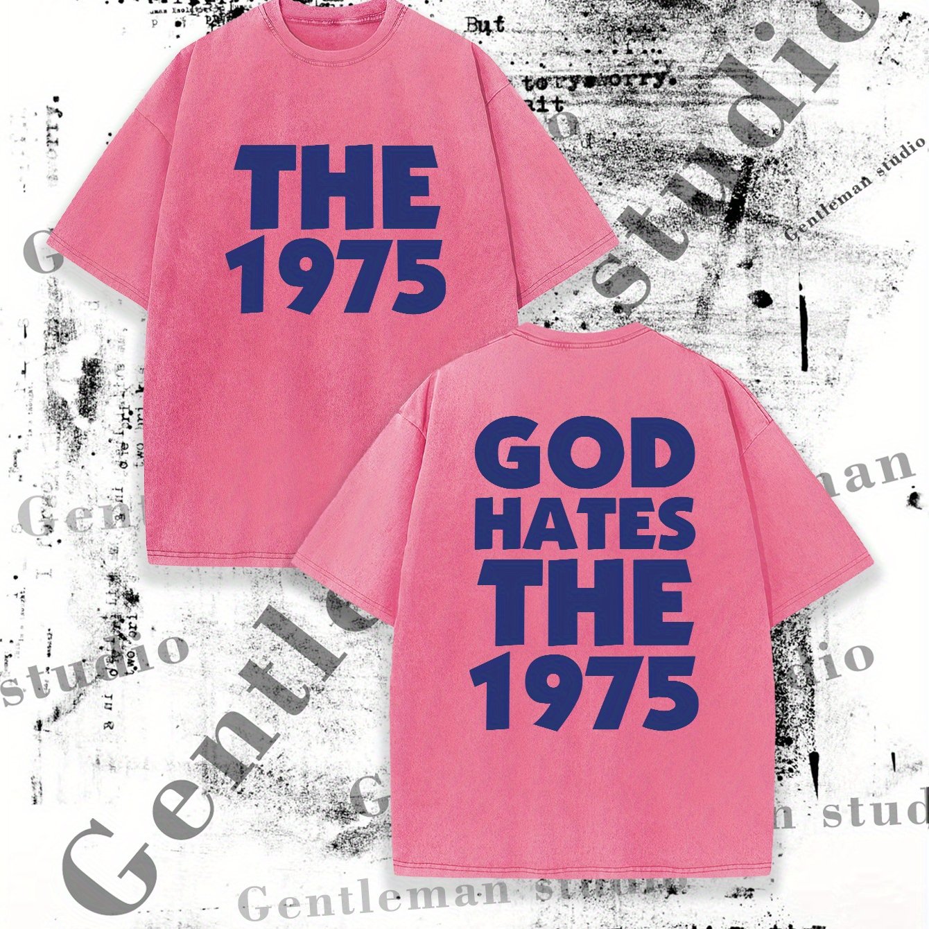 THE 1975 Print Tee Shirt, Tees for Men, Casual Short Sleeve T-shirt for Summer A Piece of Pure Cotton Washed with Water