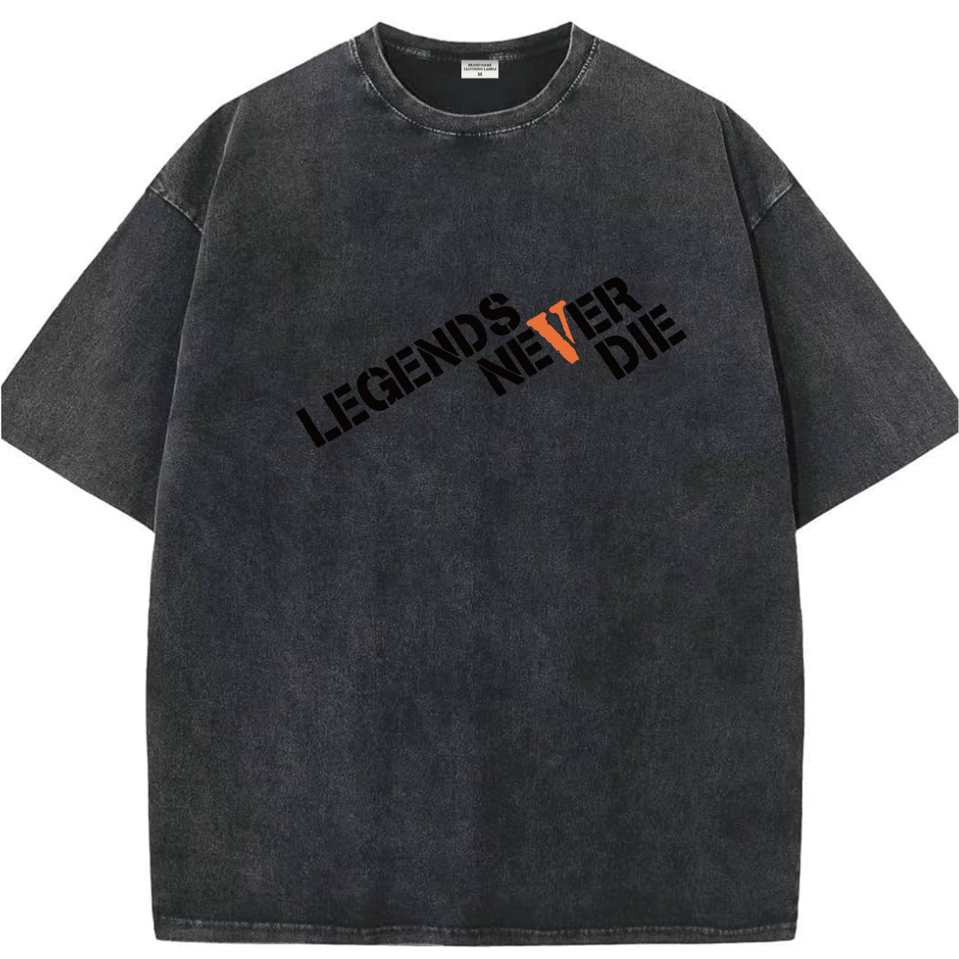 Legends Never Die, Bold Typography versatile and stylish, heavyweight pure cotton leisure sportswear