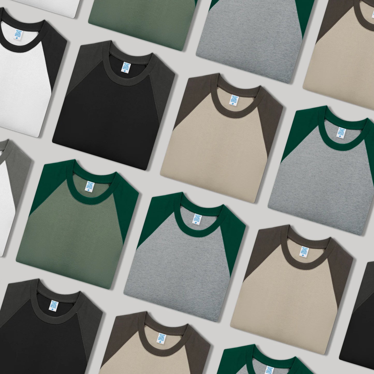 INFLATION Raglan Sleeve Minimalist T-shirts Unisex Colorblock Oversized Tees Mens Tops 2419S23