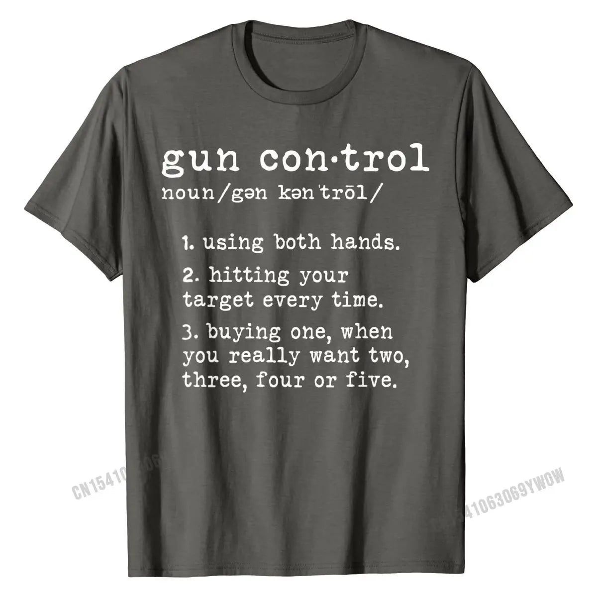 Gun Control Definition Funny Gun Owner Saying 2nd Amendment T-Shirt Printed Tops Shirts for Men Special Cotton Top Casual