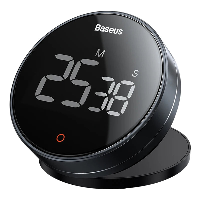 Baseus Magnetic Countdown Alarm Clock Kitchen Timer Manual Digital Timer Stand Desk Clock Cooking Timer Shower Study Stopwatch