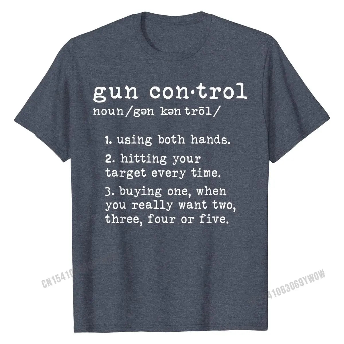 Gun Control Definition Funny Gun Owner Saying 2nd Amendment T-Shirt Printed Tops Shirts for Men Special Cotton Top Casual