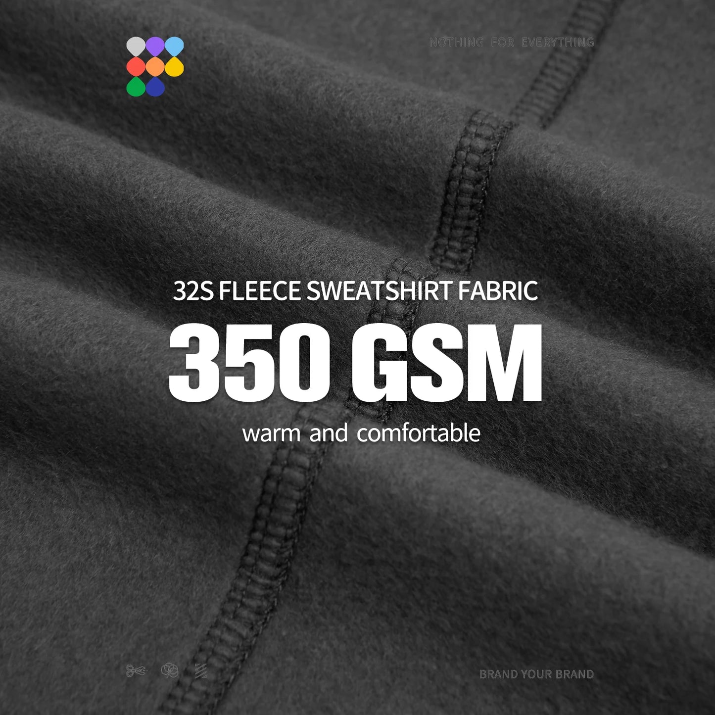 INFLATION Zip Up Hoodies Set Men Oversized Two Pieces Set Winter Thick Fleece Casual Tracksuit Couple Zipper Sweatsuit