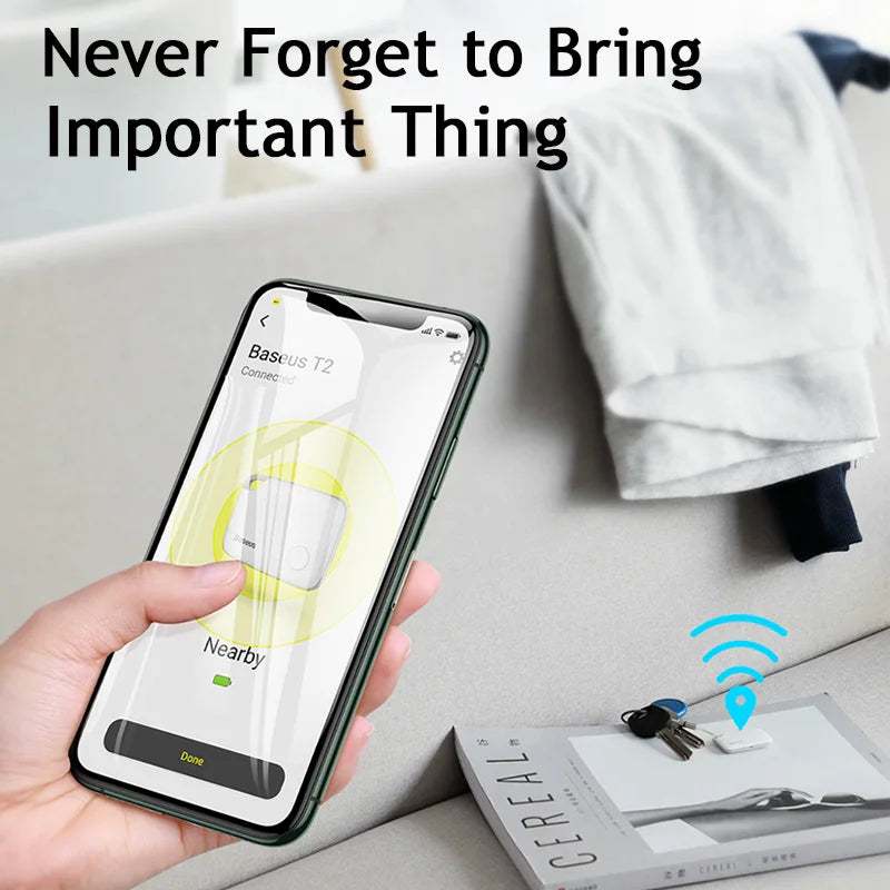 Baseus Wireless Smart Tracker Anti-Lost Alarm Key Finder Child Bag Wallet Finder Security Alarm Portable APP GPS Record Tracker