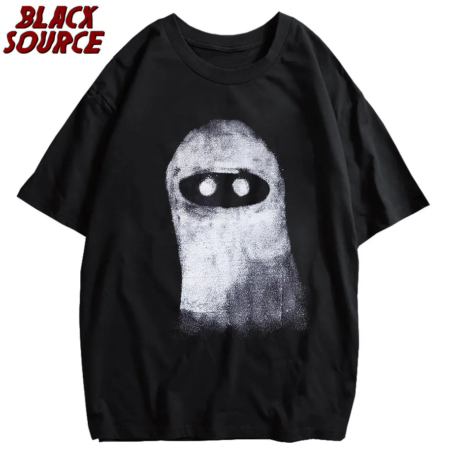 Men's T-Shirt Hip Hop Streetwear Funny Cute Monster Print T Shirt Summer Oversize 100% Cotton Tops High Street Men's Clothing