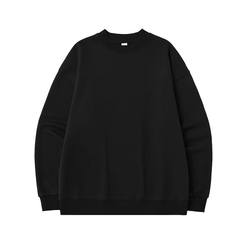 INFLATION Classic Cozy Crewnecks Unisex Plain Minimalist Fleece Sweatshirts