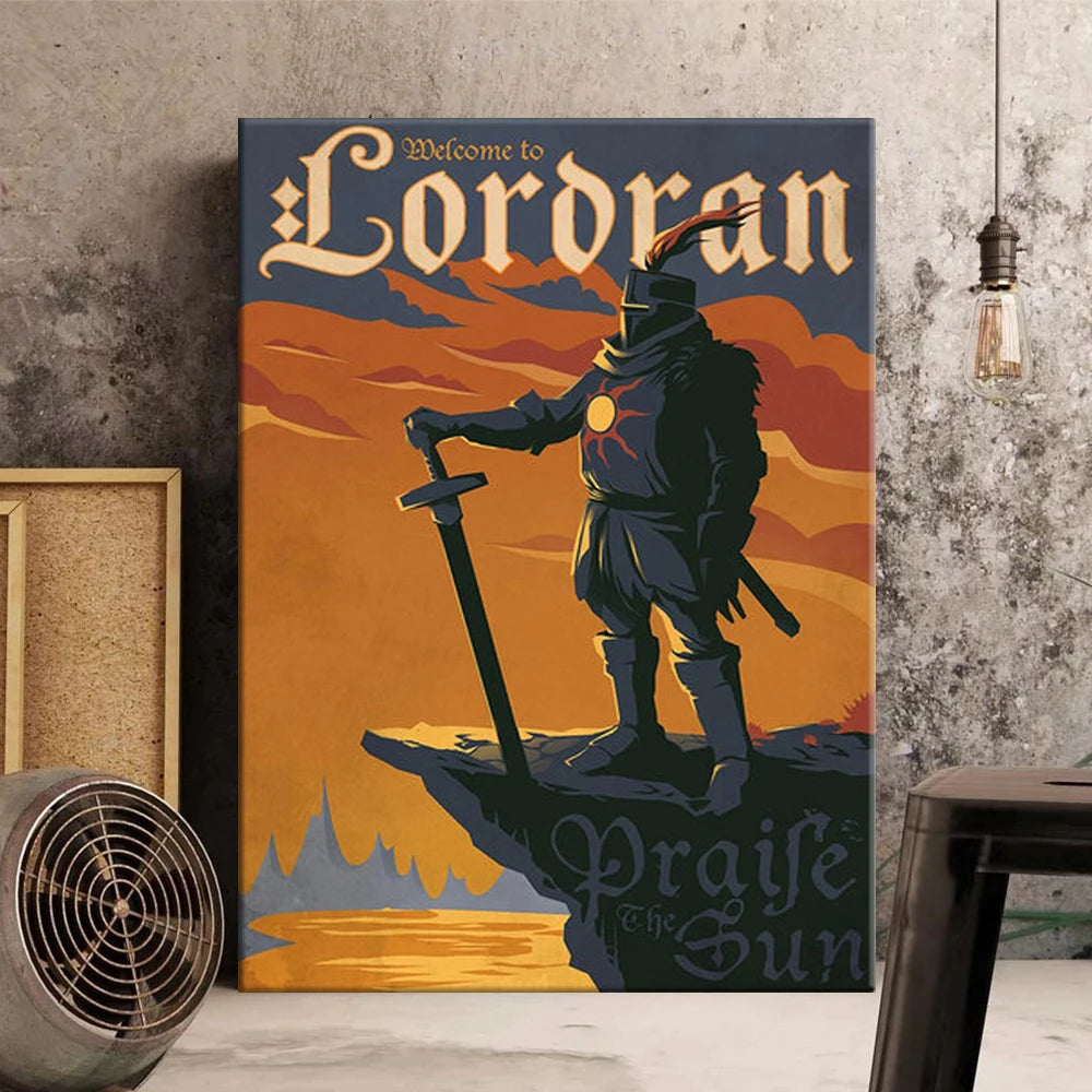 Dark Souls Game Poster Retro Movie Hot YHORM THE GIANT Canvas Wall Print Art Picture for Home Living Room Wall Decor Unframed