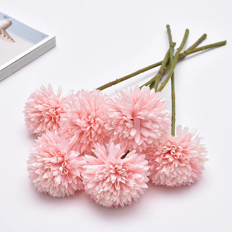 30cm Artificial Flower Dandelion Ball Chrysanthemum Fake Flower Living Room Potted Flower Arrangement Wedding Decoration