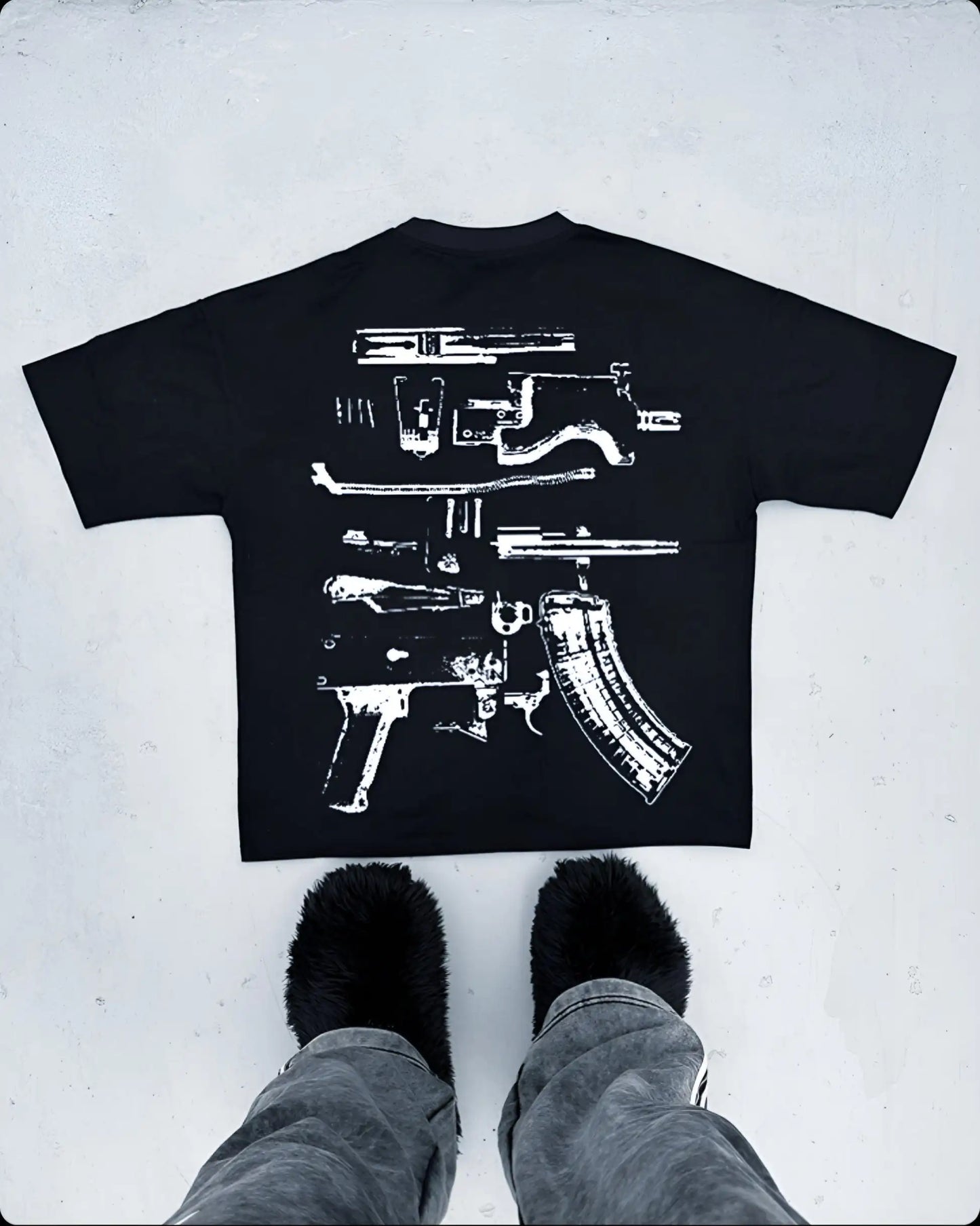 Streetwear T Shirt Y2K Hip Hop in Glock We Trust Print Letter Graphics Print Oversized TShirt Men Women Cotton Short Sleeve Tops