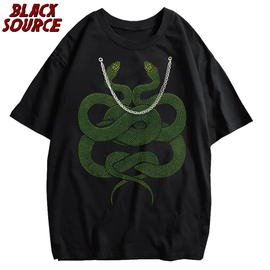 Gothic Dark Street Women T-shirts Japanese Cartoon Print Short Sleeve T Shirt Punk Harajuku Ulzzang Loose Y2k Clothes Tops