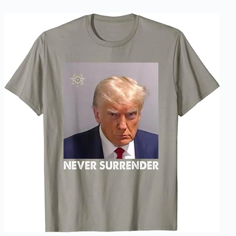 Donald Trump never surrender Mug shot august 24 2023 T-Shirt 80091