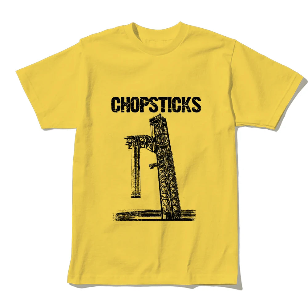 Coolmind U0161-T2 Chopsticks Rocket Print Cool Men T Shirt Big Size Exclusive Graphic Men Tshirt High Quality Unisex Tee Shirts