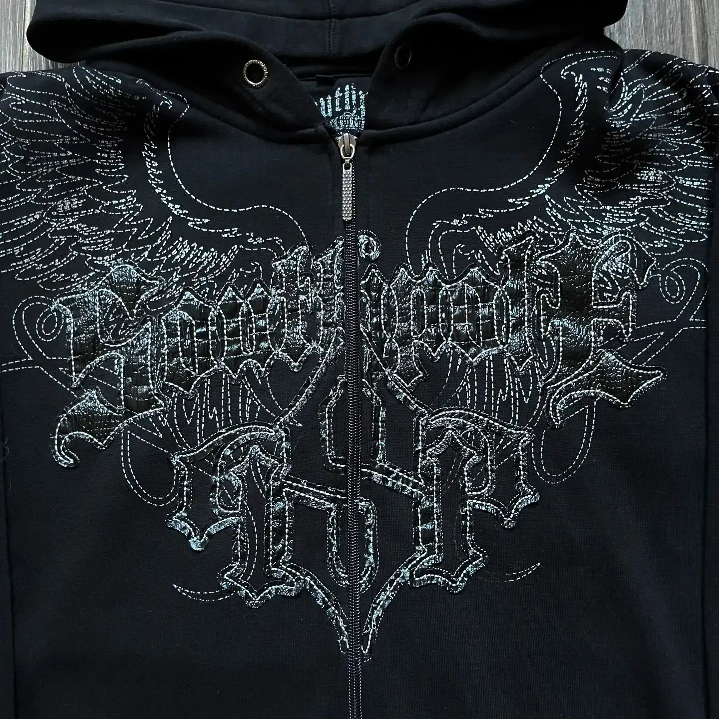 Y2K Fashion Zip up Hoodie New Gothic Oversize Pattern Print Embroidery Hoodie Coat For Men Loose Sweatshirt Couple Casual Hoodie