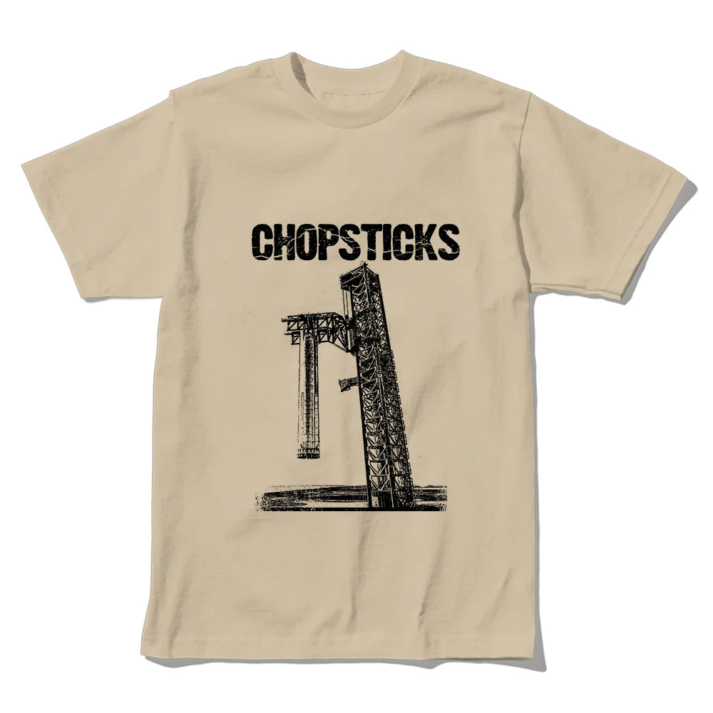 Coolmind U0161-T2 Chopsticks Rocket Print Cool Men T Shirt Big Size Exclusive Graphic Men Tshirt High Quality Unisex Tee Shirts