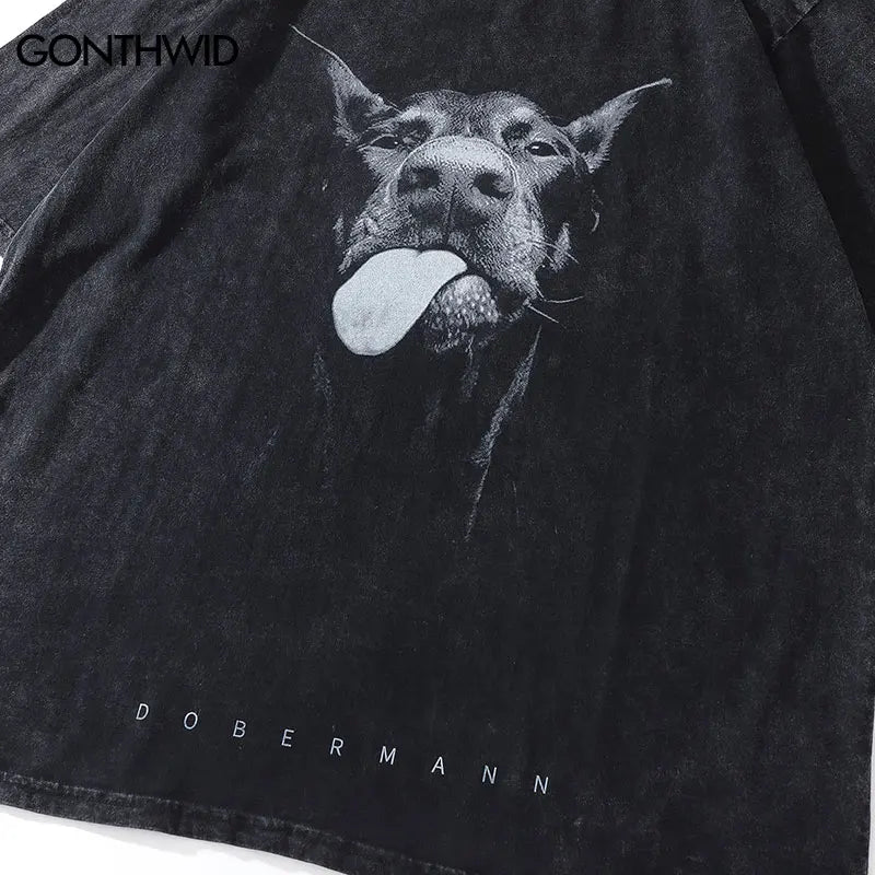 Hip Hop Dobermann Dog T-Shirt