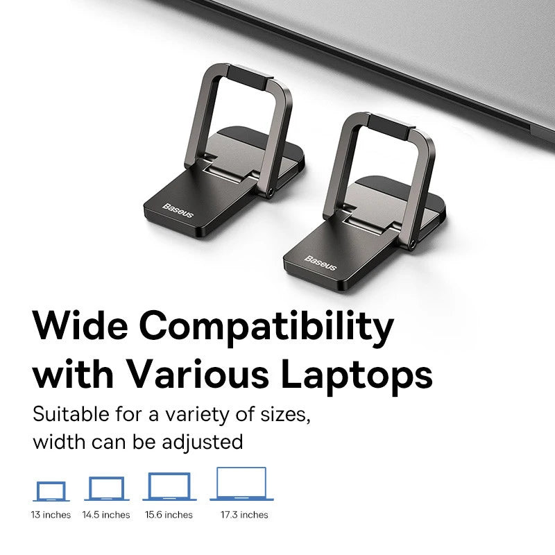 Baseus Laptop Stand for Desk Computer 2PCS Portable Aluminum Notebook Holder Laptop Stands for Macbook Pro iPad 10-18 Inch Stand