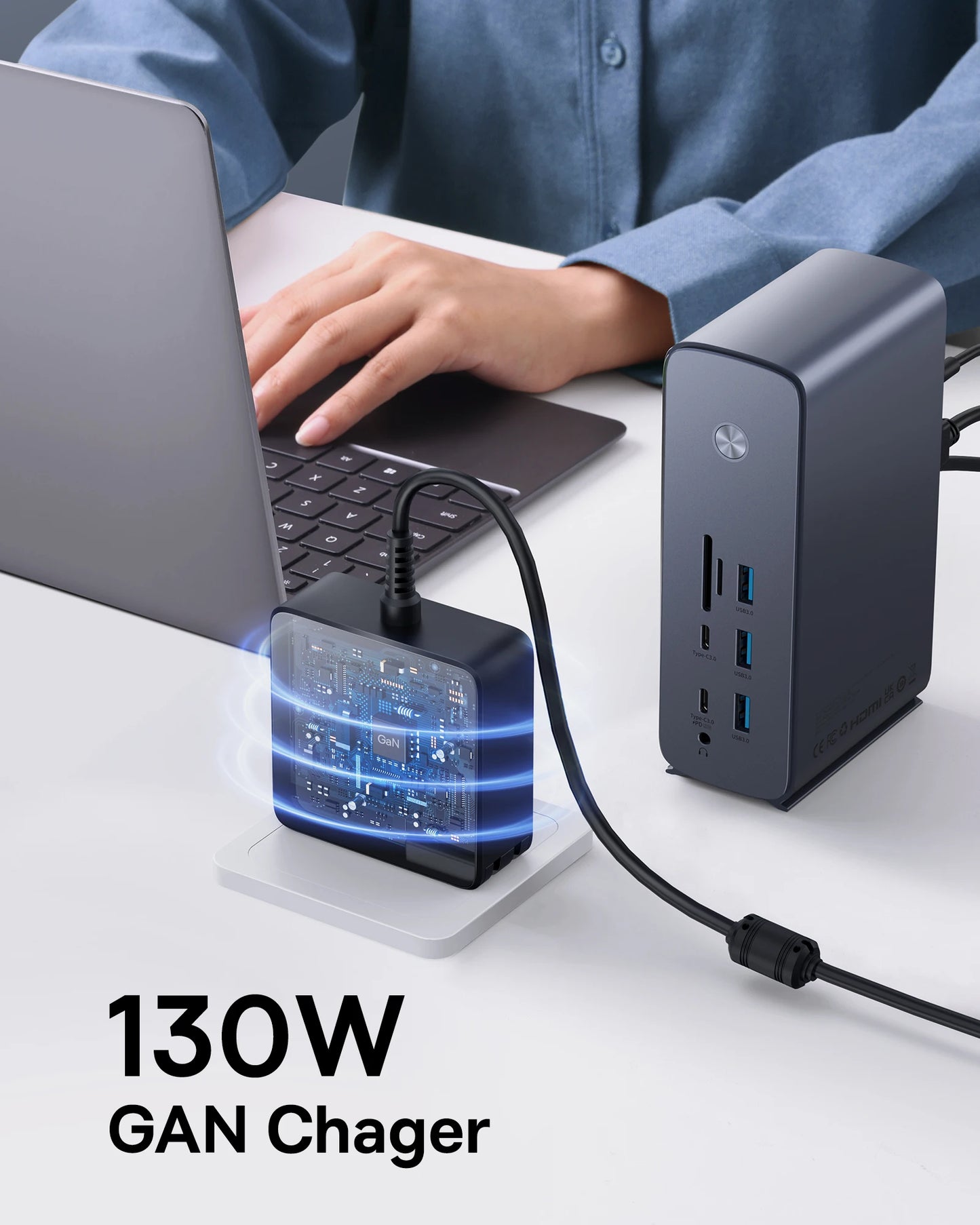 Baseus Docking Station USB-C Hub to HDMI 8K@30Hz DP Four-Screen MST Display USB A RJ45 VGA SD TF Port for Macbook Pro Laptop PC