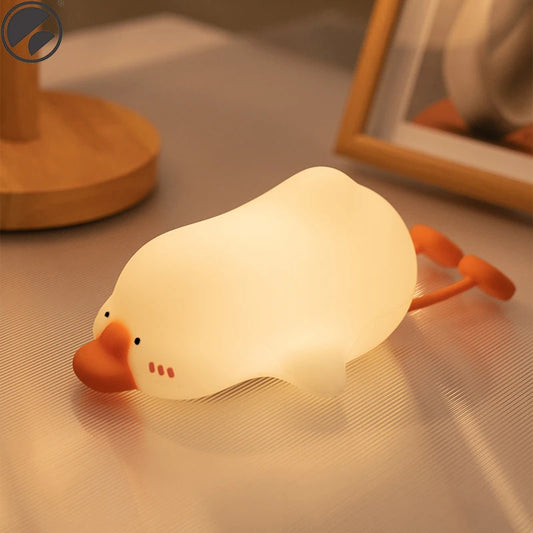 BANDIAN LED Cute Children Night Light Rechargeable Silicone Duck Lamp Child Holiday Gift Sleeping Creative Desktop Decor Lamp