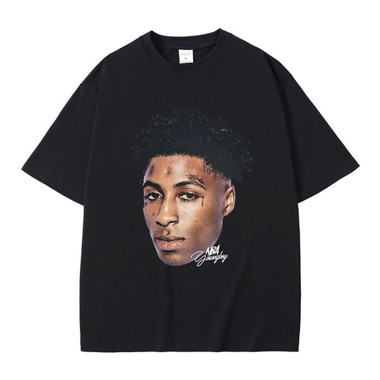 Rapper YoungBoy Never Broke Again  High Quality Aesthetics Street Style Short Sleeve T-shirt Men Hip Hop Vintage T Shirts 80149