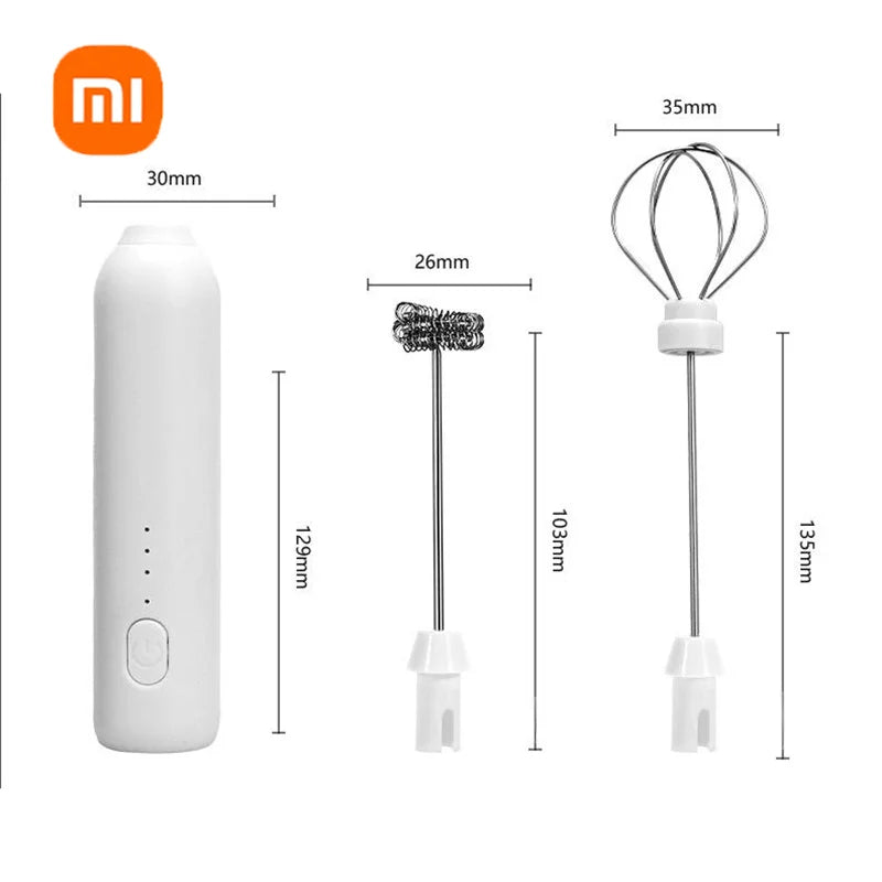 Xiaomi Wireless Milk Frothers Electric USB Recharge 3 Speeds Handheld Blender Small Coffee Foam Maker Whisk For Coffee Kitchen