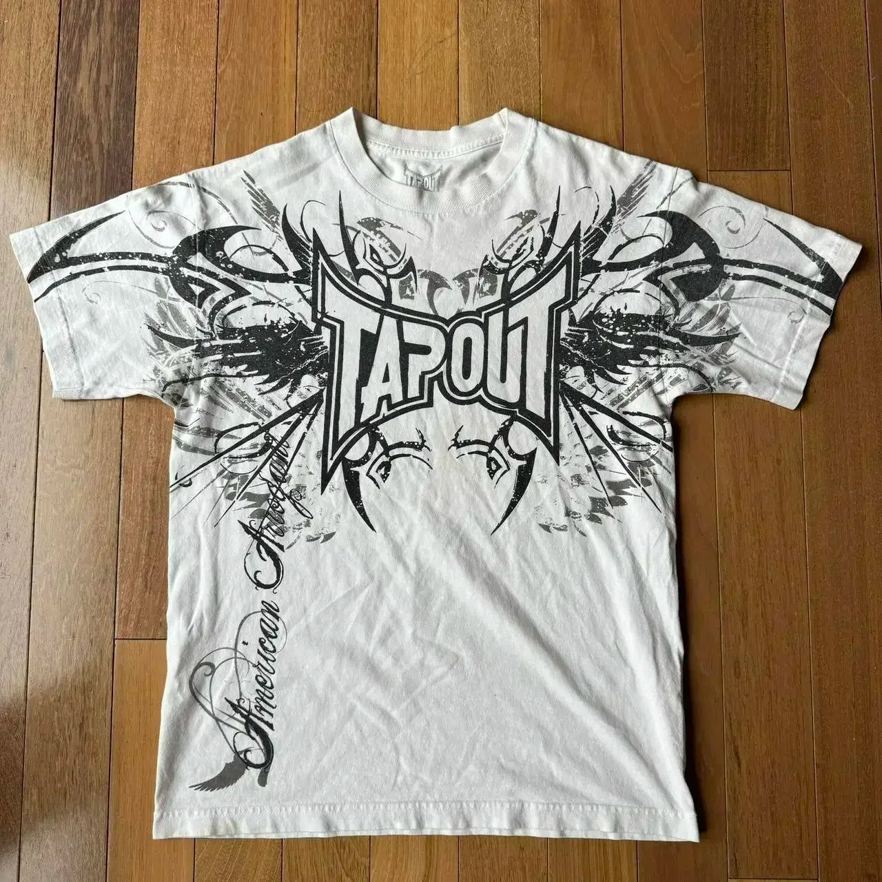 Punk Rock Lettering Graphic Hip Hop Streetwear Tapout T Shirt Y2K Tops Print Oversized TShirt Men Women New Short Sleeve Clothes