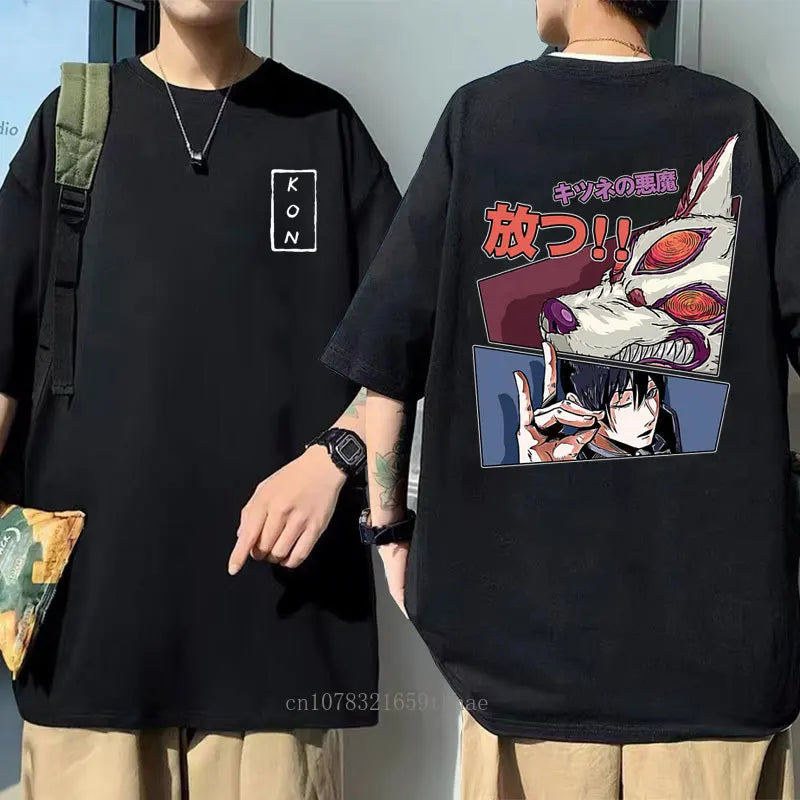 Japanese Anime Cartoon Kon Shirt Men Running Sports Loose Oversized T-shirt Short Sleeve Cotton Summer Men's Top Men's T Shirt