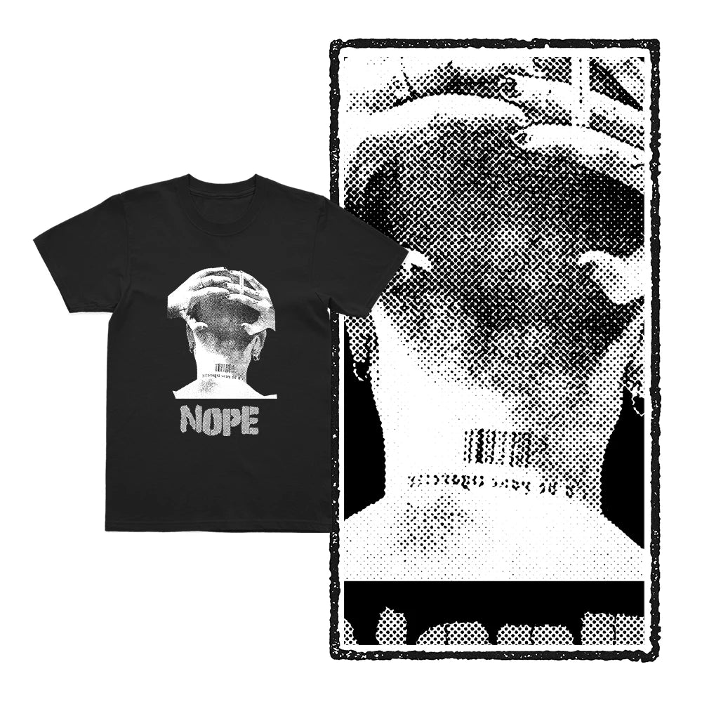 Coolmind U0089-T2 Nope Exclusive Graphic Print Streetwear 100% Cotton Men Tshirt Loose Big Size Unisex Tee Shirts