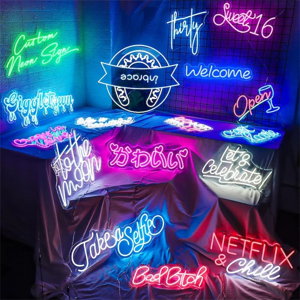 Neon Signs Custom Can Personlized Indoor Outdoor Neon Sign Used For Wedding Decorations Business Logo Bar Home Wall Neon Light