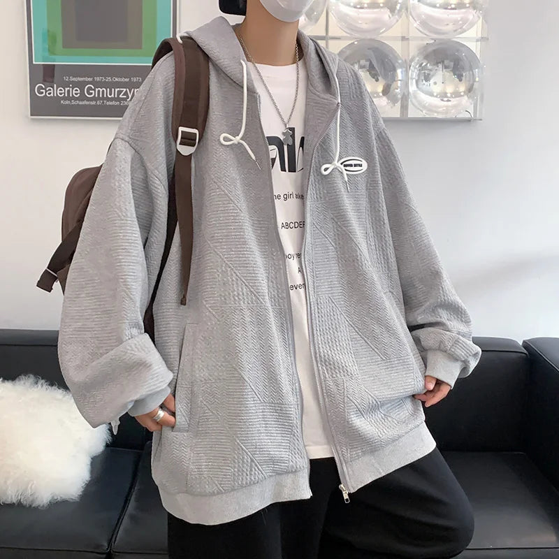 LAPPSTER Korean Fashion Zipper Hooded Jackets Coats 2023 Y2k Streetwear Jackets Japanese Harajuku Colorfuls Windbreaker Jackets