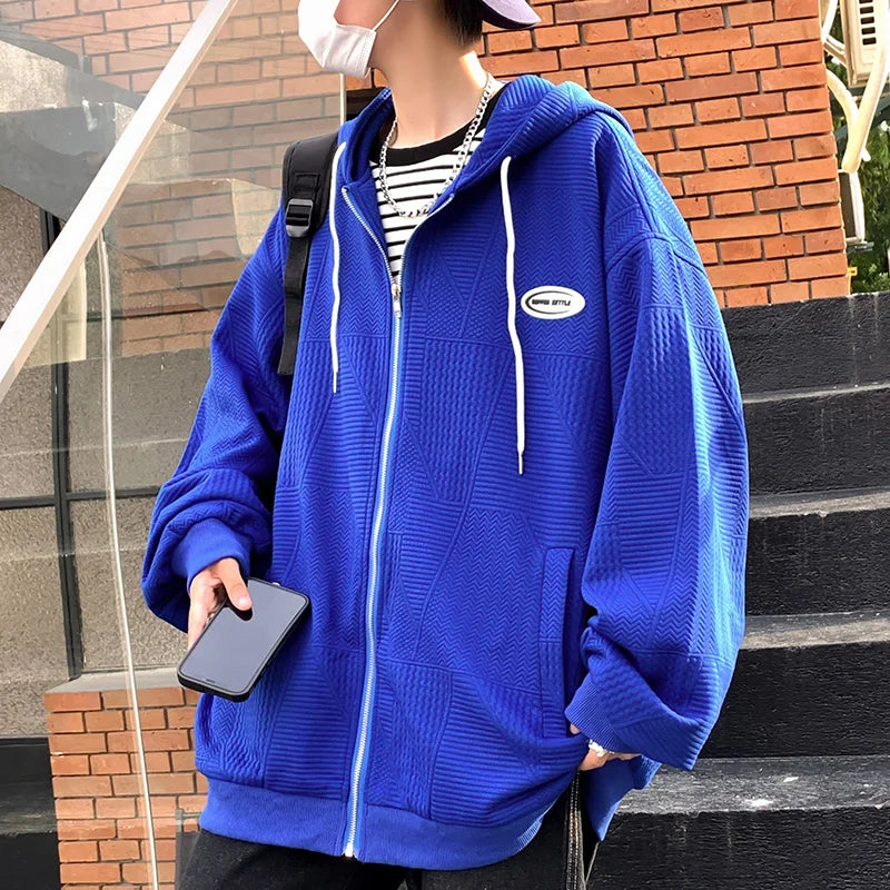 LAPPSTER Korean Fashion Zipper Hooded Jackets Coats 2023 Y2k Streetwear Jackets Japanese Harajuku Colorfuls Windbreaker Jackets