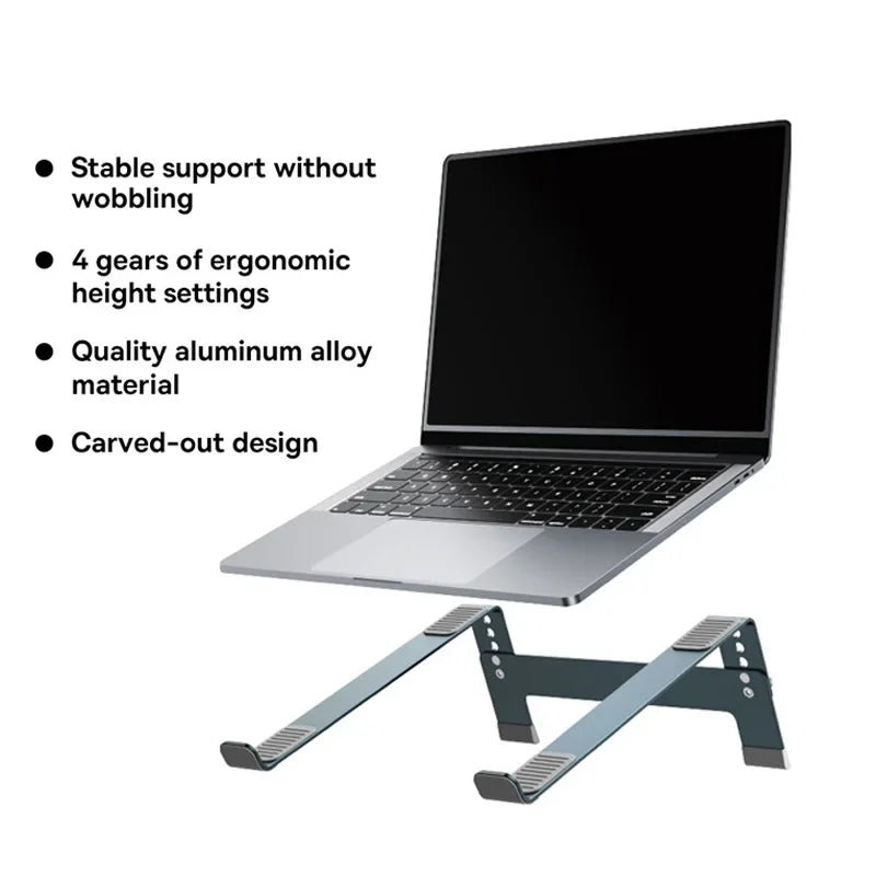 Baseus Laptop Stand Support for Notebook Aluminum Alloy 4 Gears Adjustable Vertical Stand For Macbook Air Pro 17'' Laptop Stand