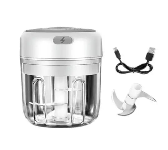 100/250mL Mini Electric Garlic Chopper Vegetable Chili Meat Ginger Masher Machine Sturdy Durable USB Charging Blenders Kitchen