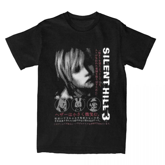 Silent Hill 3 Men Women T Shirt Horror Game Fun Tee Shirt Short Sleeve O-Neck TShirt Cotton Vintage Large Size Tshirt 62458