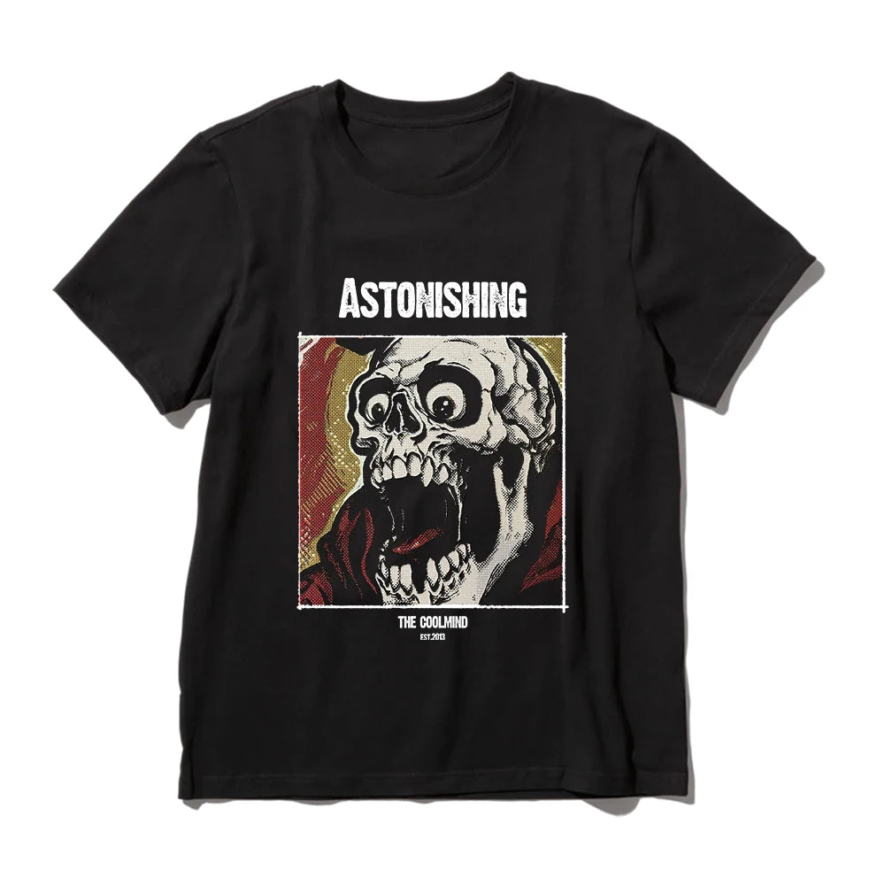 Coolmind U0144-T2 Skull Exclusive Graphic Men T Shirt 100% Cotton Cool Streetwear Men Tshirt Big Size Unisex Tee Shirts