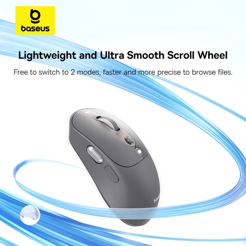 Baseus Wireless Mouse Editor Pro Bluetooth 5.1 Dual Mode Long Battery Life Rechargeable Office Ergonomic Screen Display Mouse