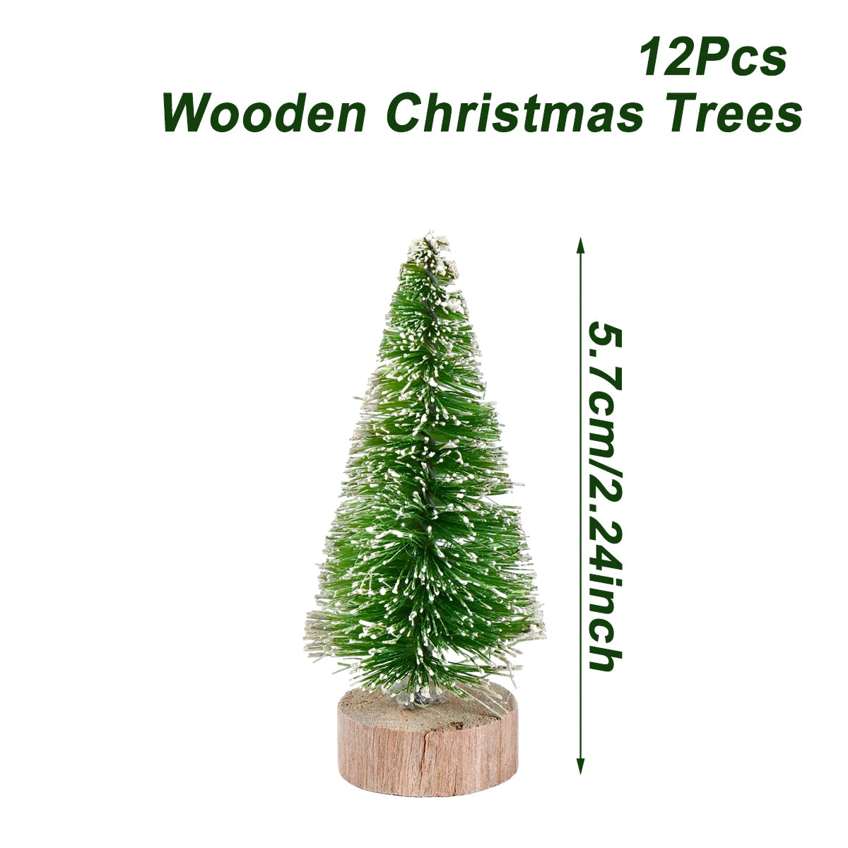 Artificial Mini Wooden Christmas Tree Blue Green White Gold Tower Pine Small Sisal Christmas Tree Tabletop Ornament Decor