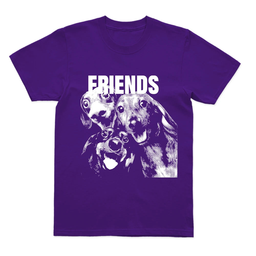 Coolmind U0064-T2 Funny Friends Dog Print Men T Shirt Cool Exclusive Graphic Men Tshirt Big Size Unisex Tee Shirts