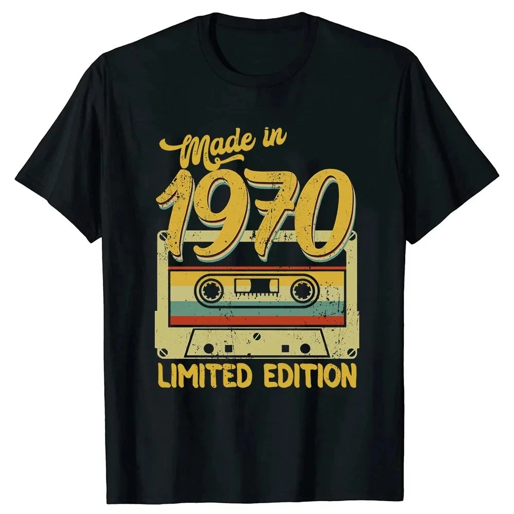 Graphic Birthday Gift Short Sleeved 54 Years Old Born in 1970 Shirt 54th Birthday Summer T-shirt Retro Vintage 1970 Tshirt 42853