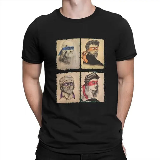 Men's TShirt Funny Italian Turtles Art Lovers Gift Renaissance Ninja Artists Polyester T Shirt Graphic Streetwear 80033