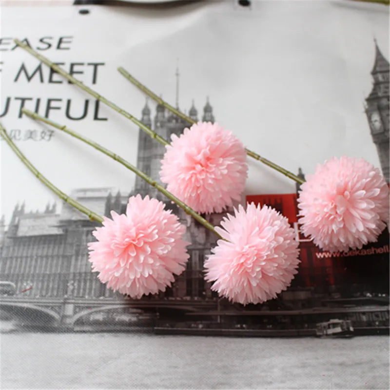 30cm Artificial Flower Dandelion Ball Chrysanthemum Fake Flower Living Room Potted Flower Arrangement Wedding Decoration