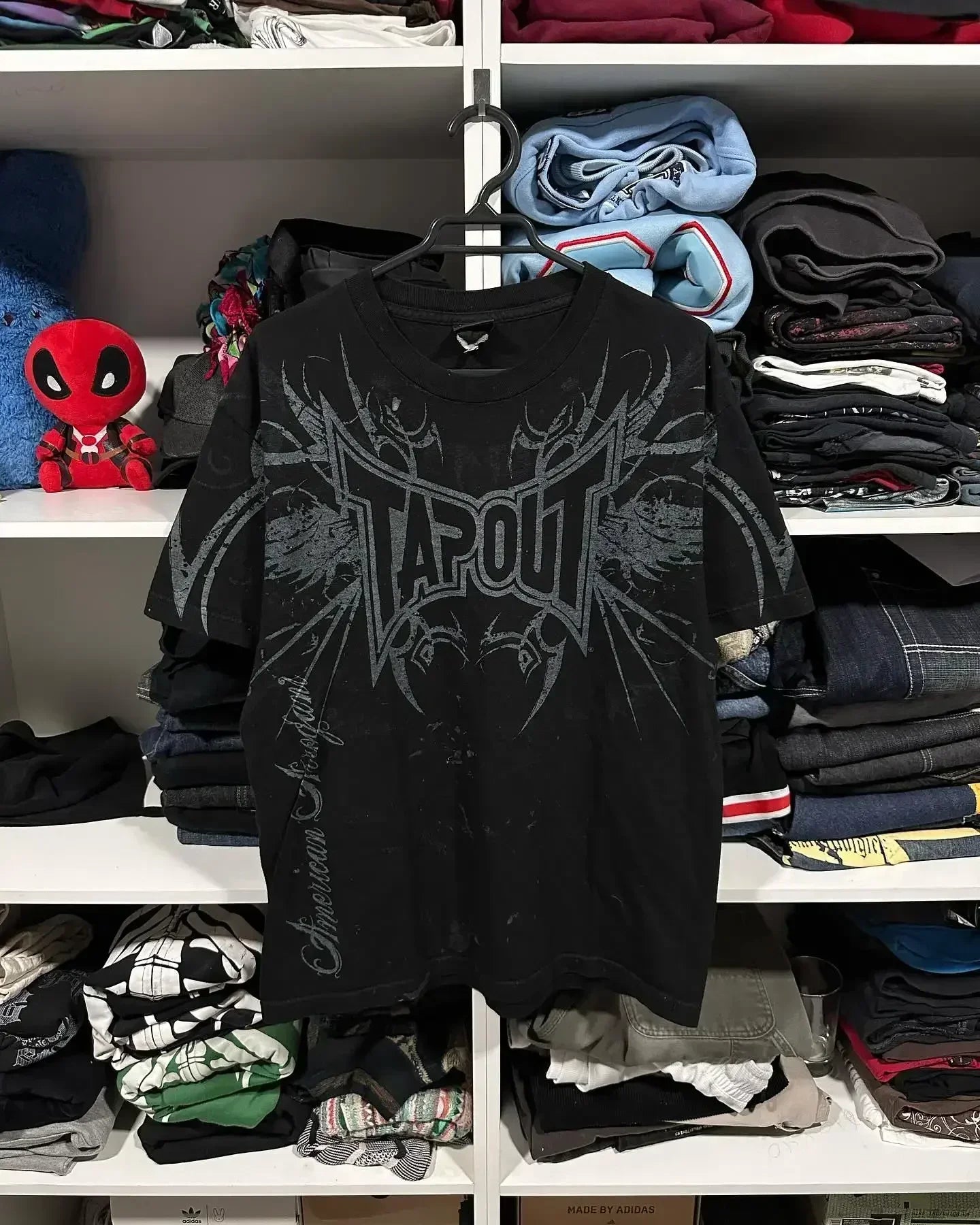 Tapout T Shirt Y2K Clothes Mens American Hip Hop  Letter Graphic Print Oversized TShirt Gothic Round Neck Short Sleeve Tops