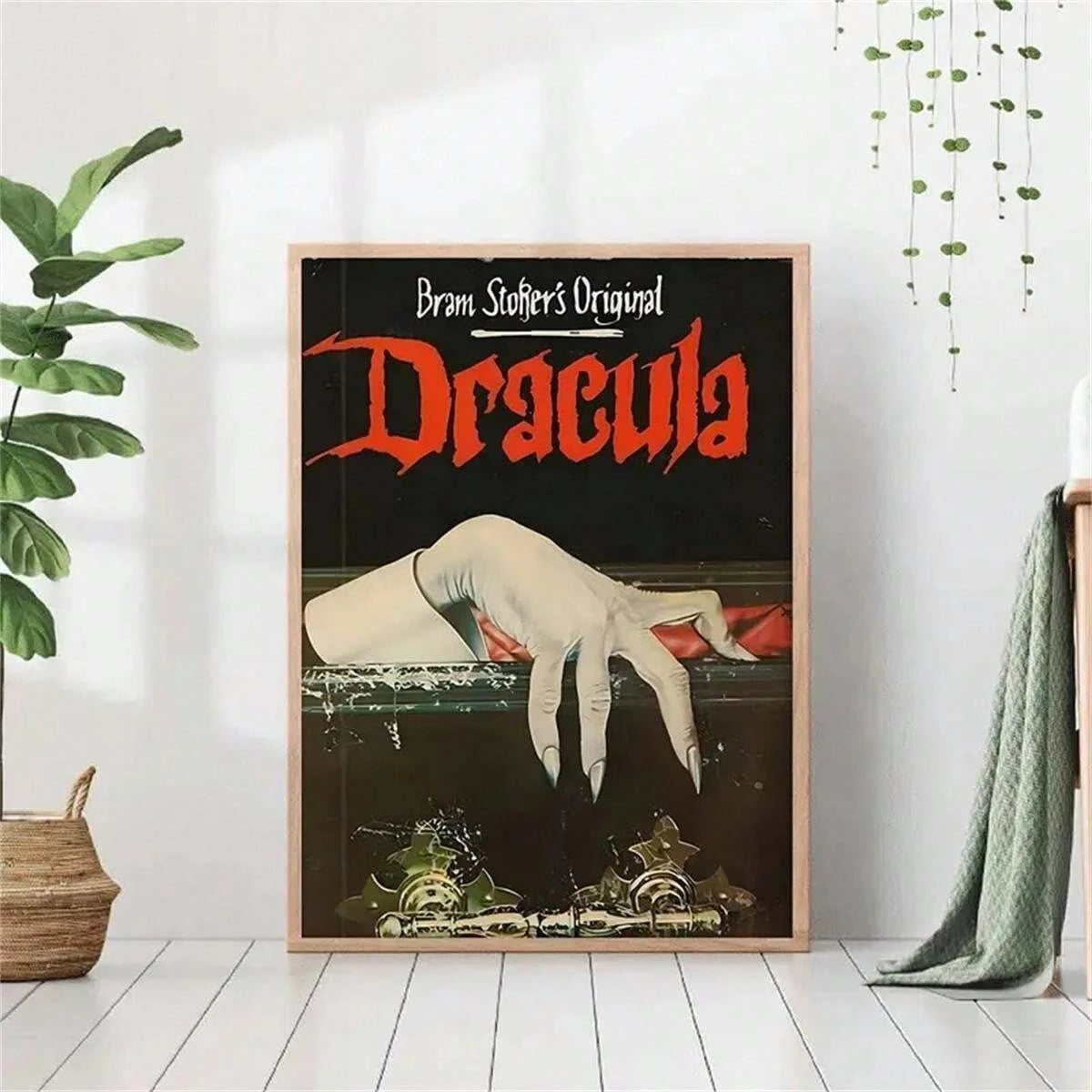 Modern Horror "Vampire Hand" Canvas Prints Gothic Dramatic Wall Art Poster for Living Room Bathroom Home Halloween Decor Cuadros