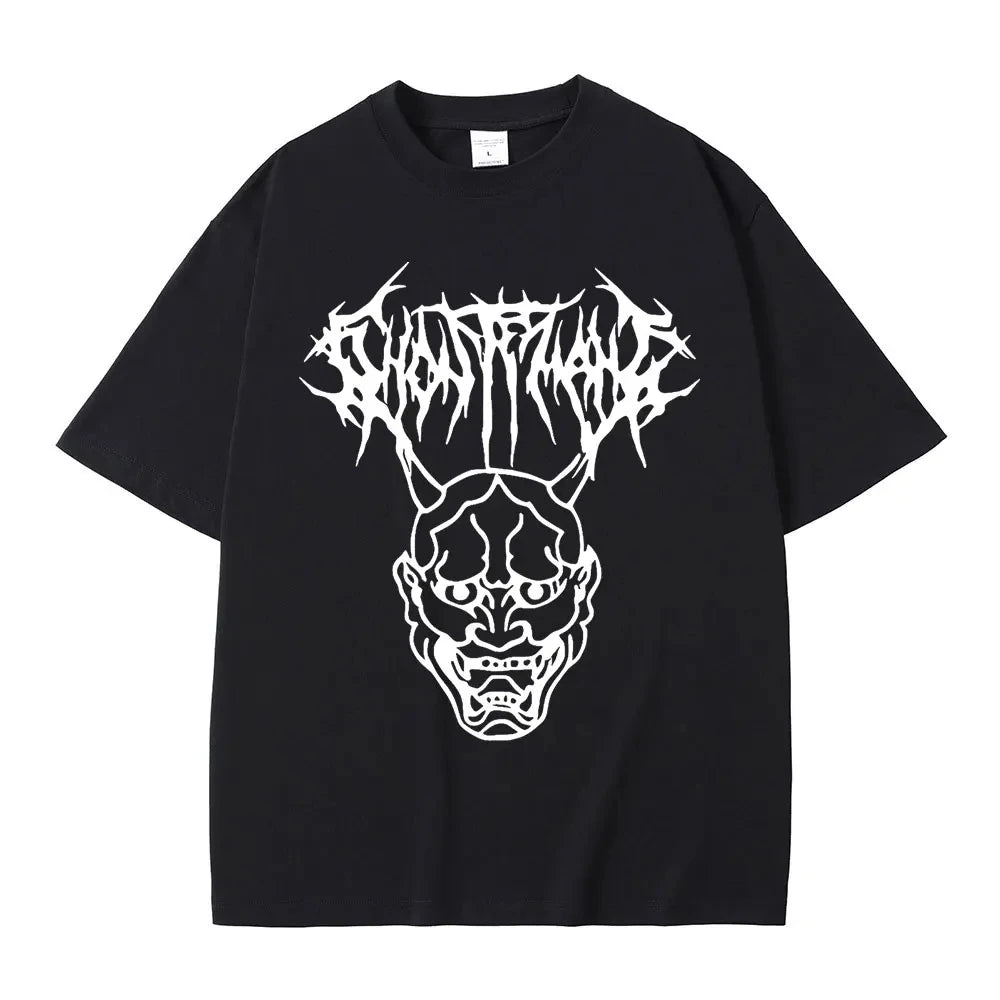 men Ghostemane Graphic Print T Shirt Fashion Hip Hop Metal Rock Gothic T Shirt Streetwear Plus Size T Shirt Women 62447