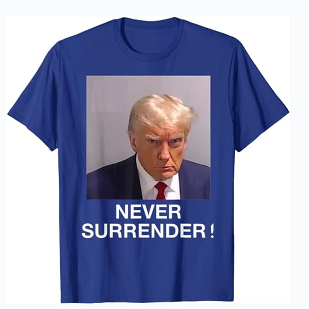 Donald Trump never surrender Mug shot august 24 2023 T-Shirt 80091